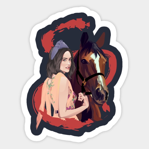 beautiful women with horses Sticker by Fadmel